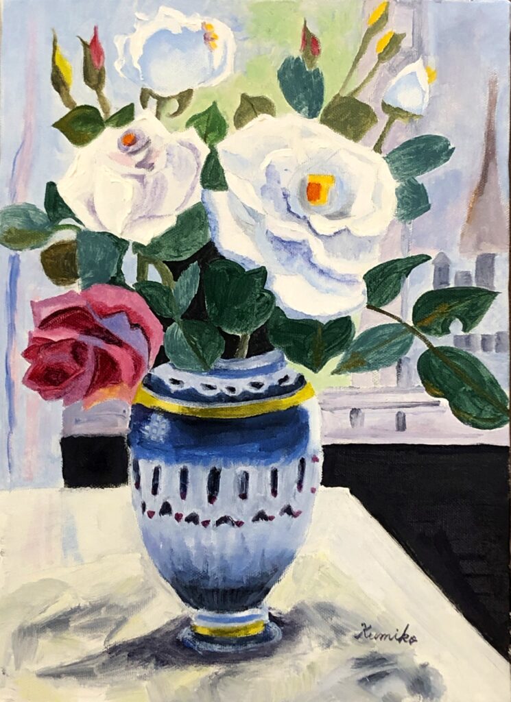 パリの詩 F4 油彩 　有田久実子