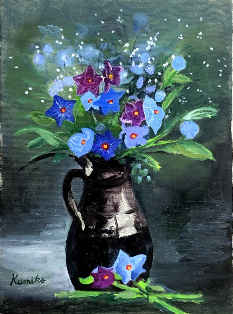 桔梗	F4	油彩 　有田久実子