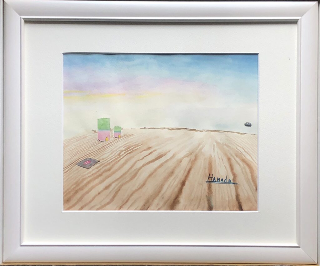 濱田育生 20年後の建築物 水彩画 F4