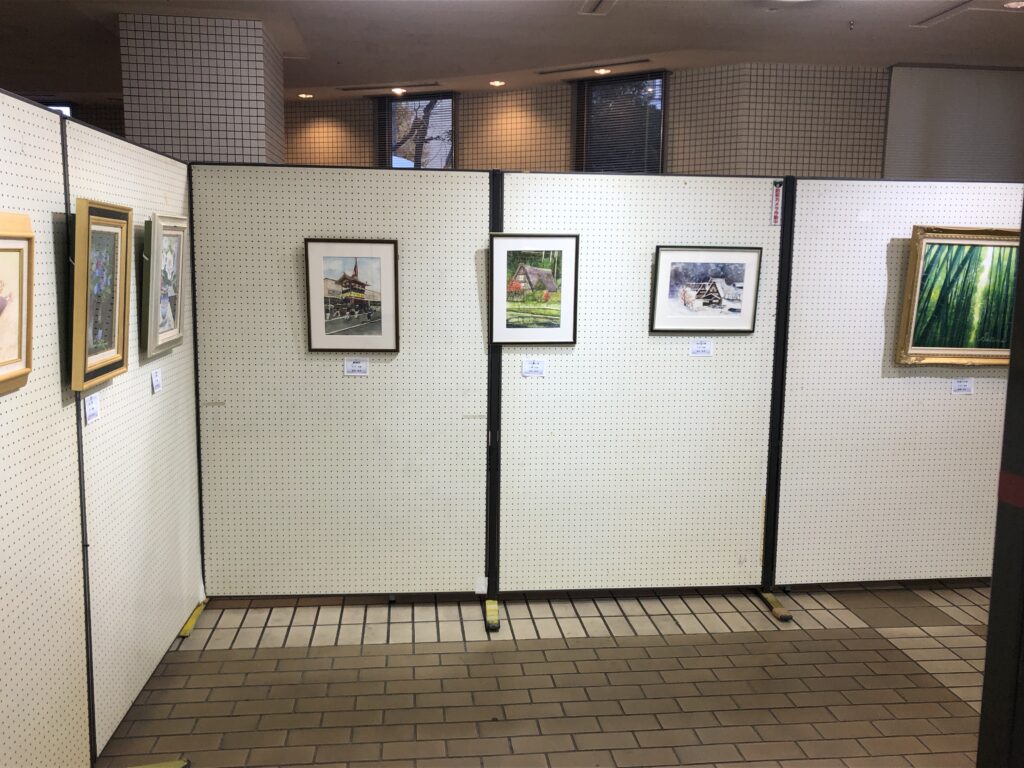 絵画教室作品展　会場風景