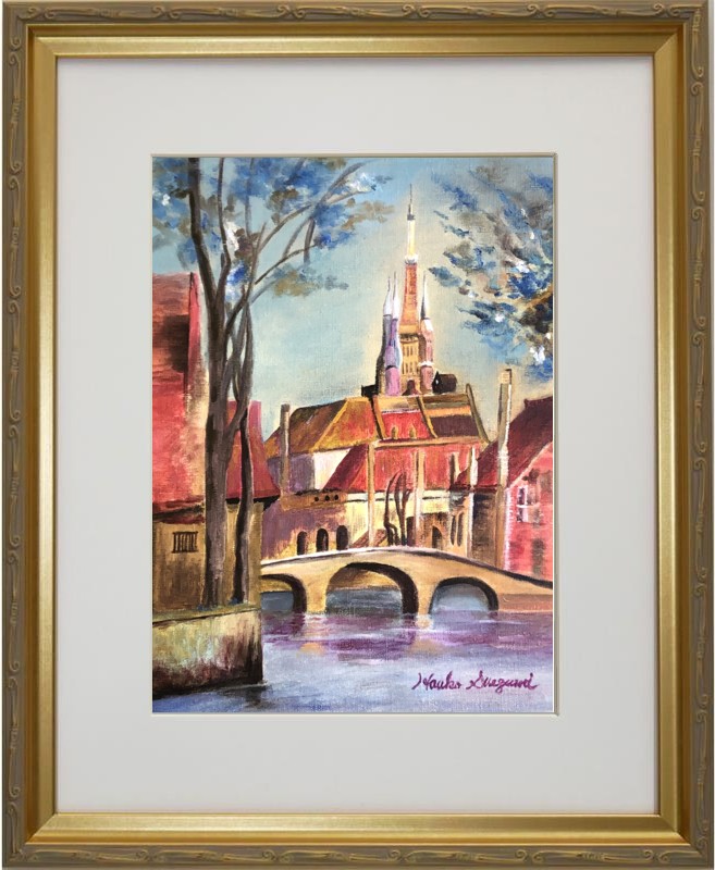 イタリアの裏通り	F4	水彩　末積治子